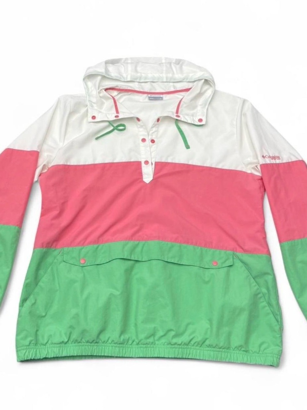 Columbia PFG Harborside Lightweight Pullover Jacket Windbreaker Striped
Size XL